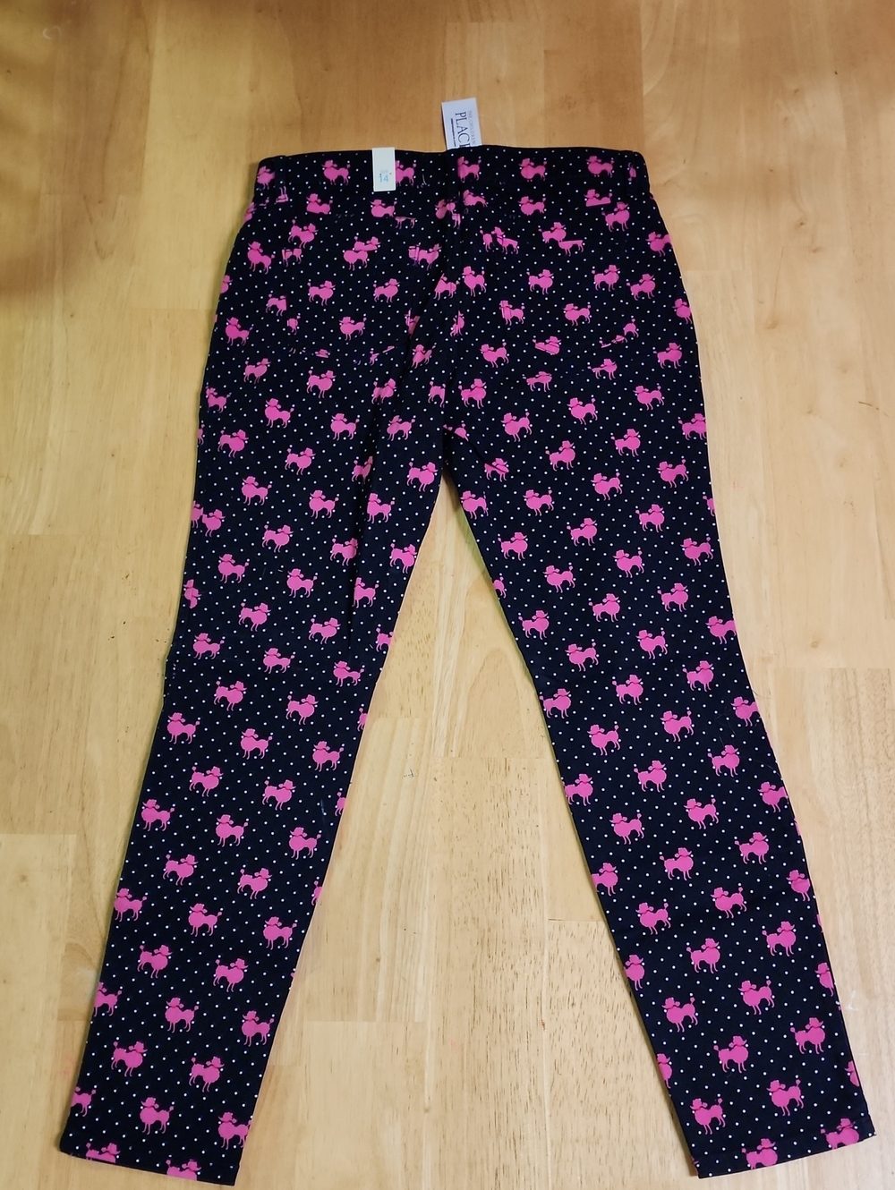 NWT The Children's Place Girls Pink Poodle Polka Dot Pants Size 14 - Picture 2 of 8